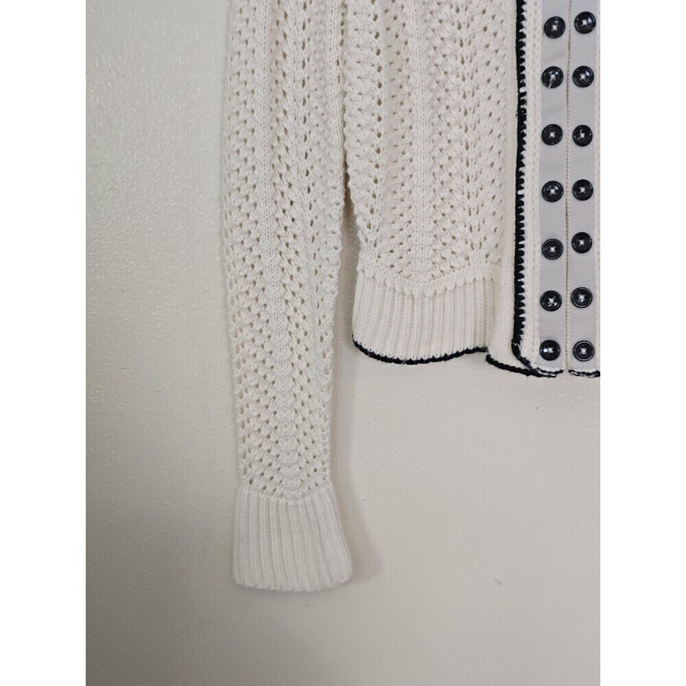 The Limited Cream Wool Blend Knit Button Front Cardigan Womens Size Medium - Picture 6 of 13